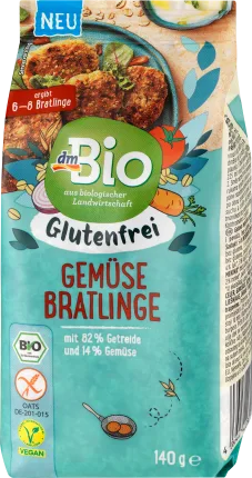 dmBio Vegetable bars gluten -free, 140 g