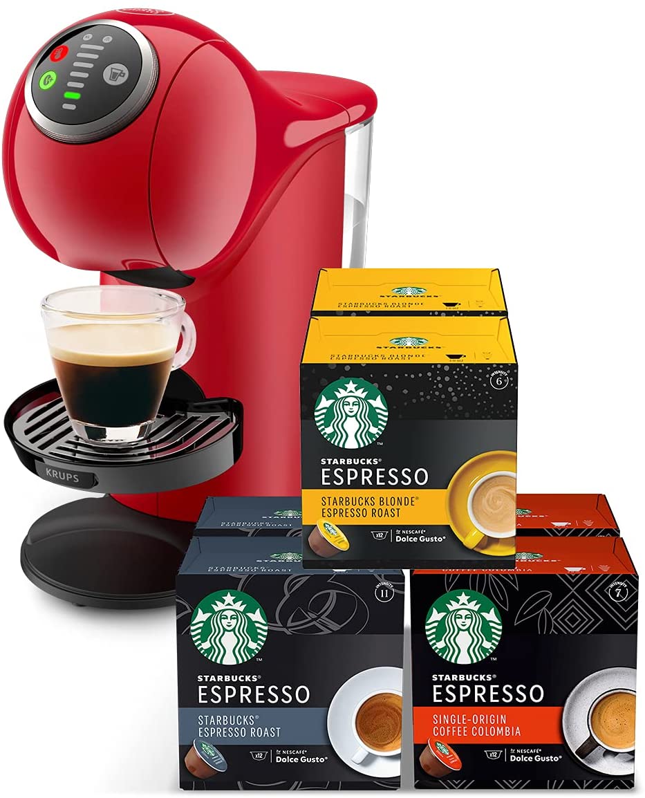 Krups NESCAFÉ Dolce Gusto Genio S Capsule Machine, Hot and Cold Drinks, 15 Bar Pump Pressure, 0.8 L Water Tank