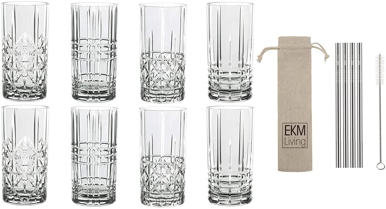 Spiegelau & Nachtmann Nachtmann Highland 0097784-0 x 2 Long Drink Set 8 Pieces + Free Set of 4 EK