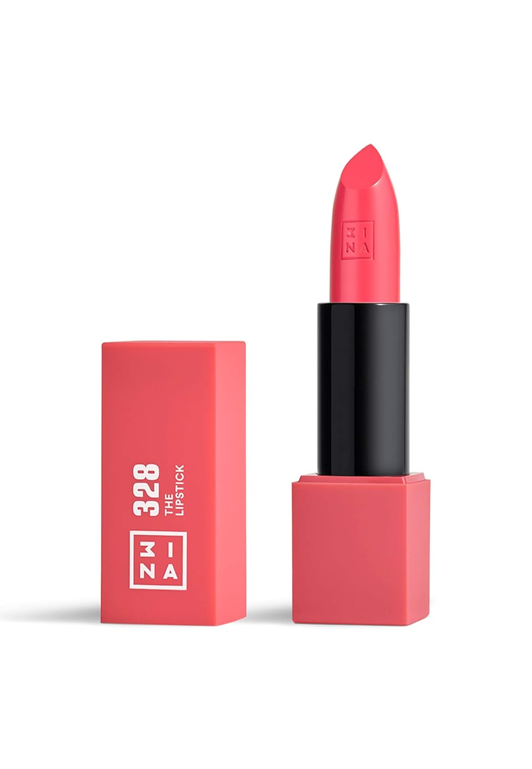 3ina makeup - The Lipstick 328 - Electric Pink Lipstick - Matte Lip Pen with Vitamin E And Shea Butter - Long -Lasting Highly Pigmented Cream - Vanilla fragrance - Vegan - Cruelty Free