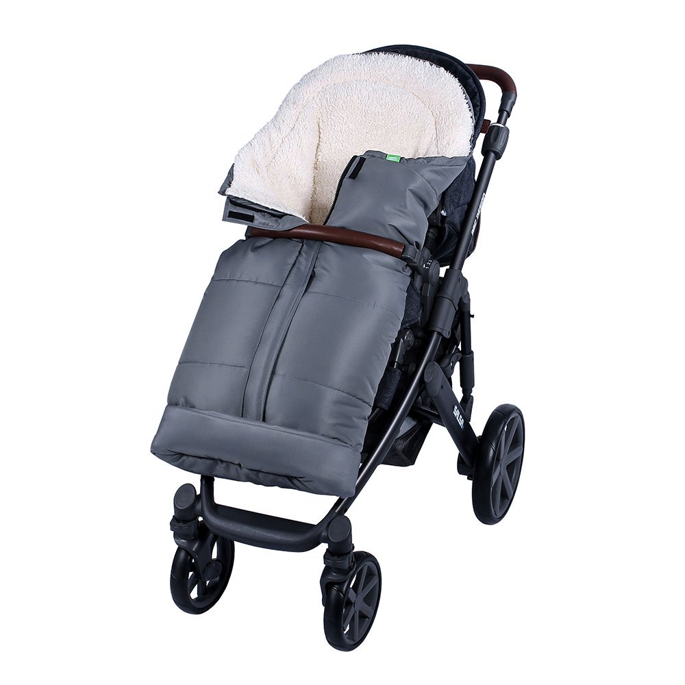 LULANDO Foot muff winter foot muff cuddly bag pleasantly soft baby foot muff made from robust, water-repellent outer cover and cuddly faux fur lining for prams and buggies.