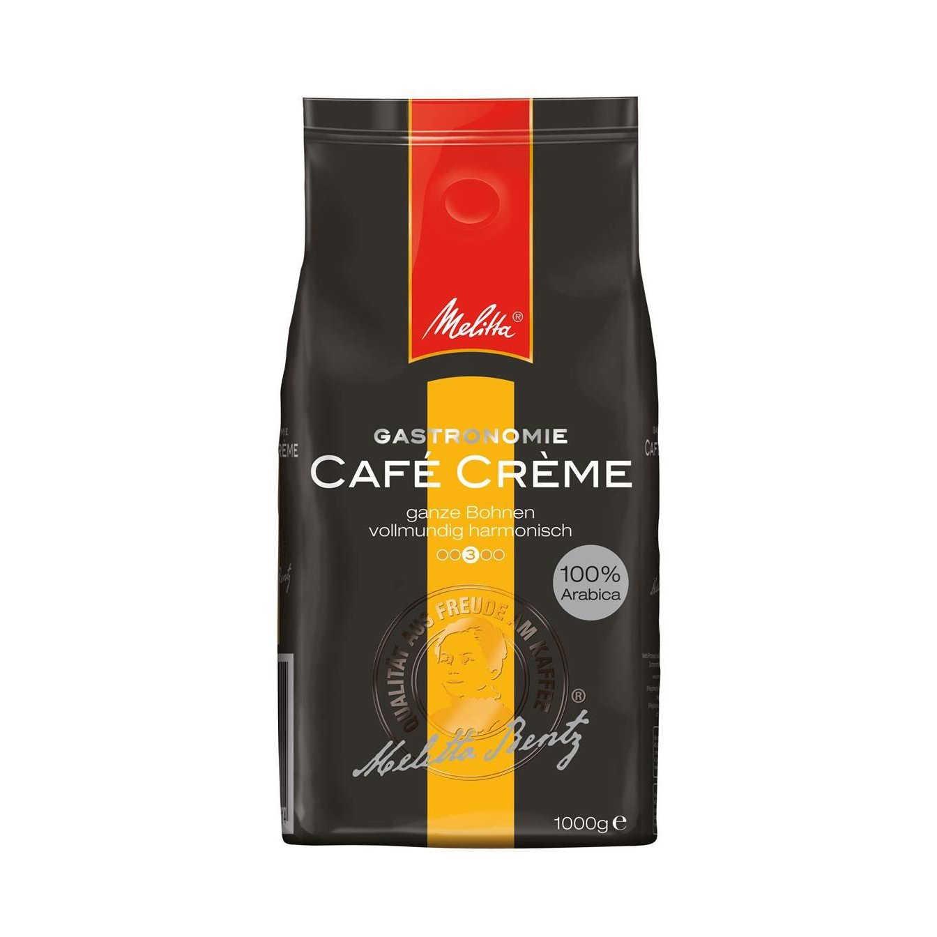 Melitta Café Cream, Whole Coffee Beans, 100% Arabica, Full Bodied and Harmonious, Medium Roasting, 1 kg