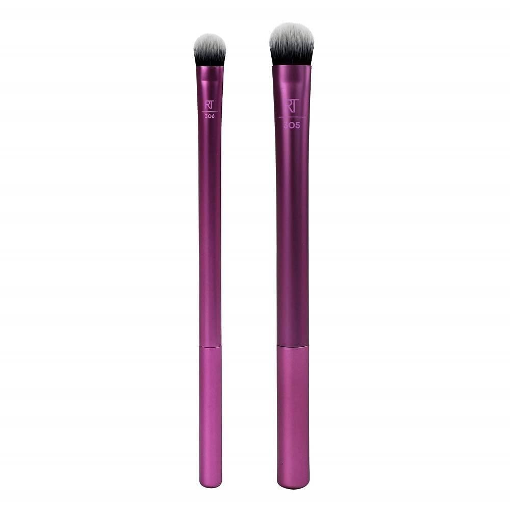 Real Techniques Instapop Duo Eyeshadow Brush Set (Packaging and Handle Colour May Vary), ‎purple