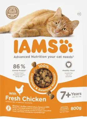 IAMS Dry cat food chicken, senior, 800 g