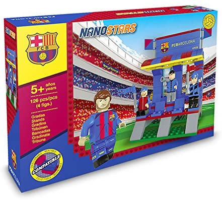 Nanostars FC Barcelona Stand Lego Official Football 126 Pieces + 4 characters – Compa