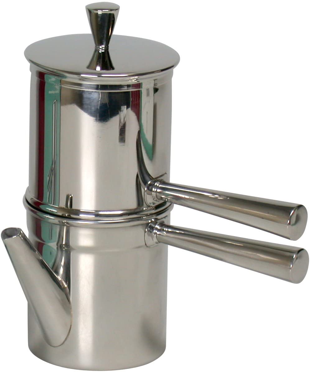 Ilsa Neapolitan Coffee Maker, Stainless Steel, Silver color, for 6 Cups