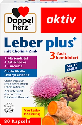 Doppelherz Liver plus capsules 80 pieces, 56.8 g