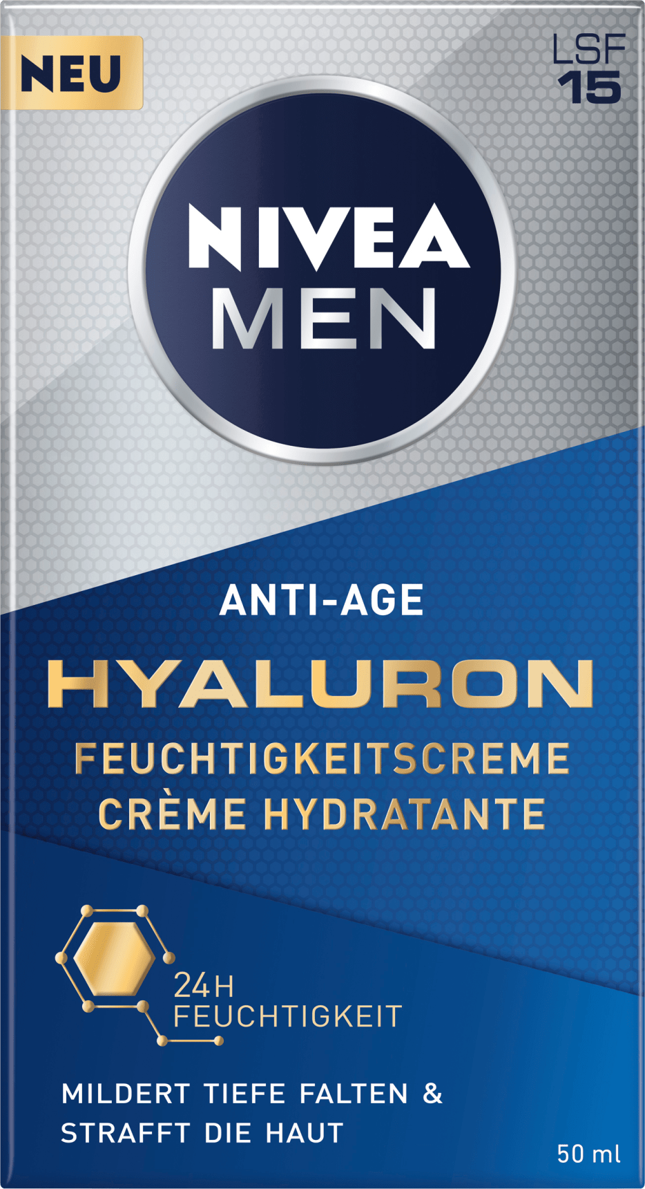 NIVEA MEN Anti-Age Hyaluronic Moisturizer, 50 Ml