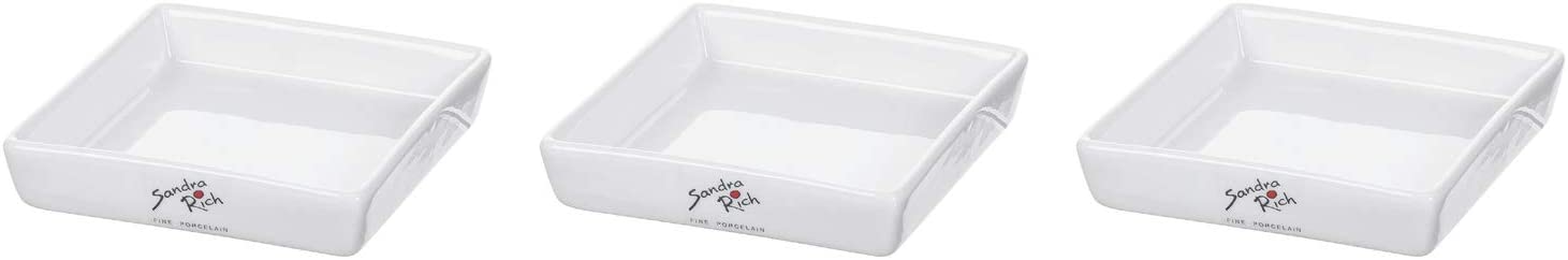 Sandra Rich Porcelain Bowl Candle Bowl Porcelain Square Square Square 11 cm