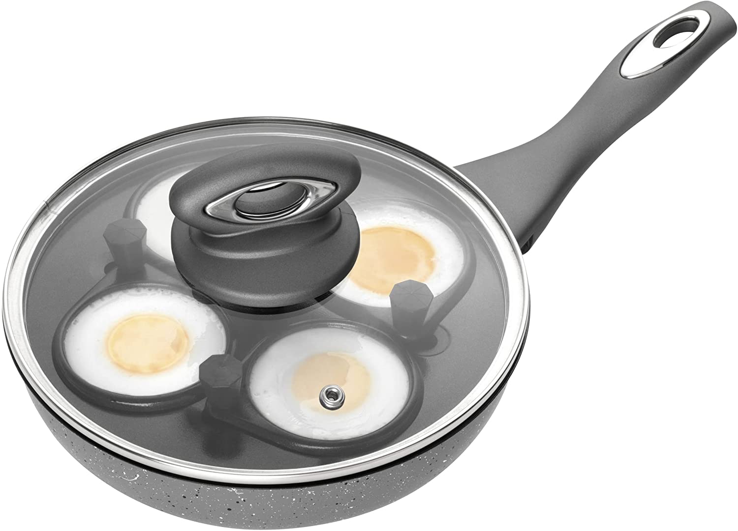 Salter BW05391 Marble Collection 4 Tray Poacher Grey