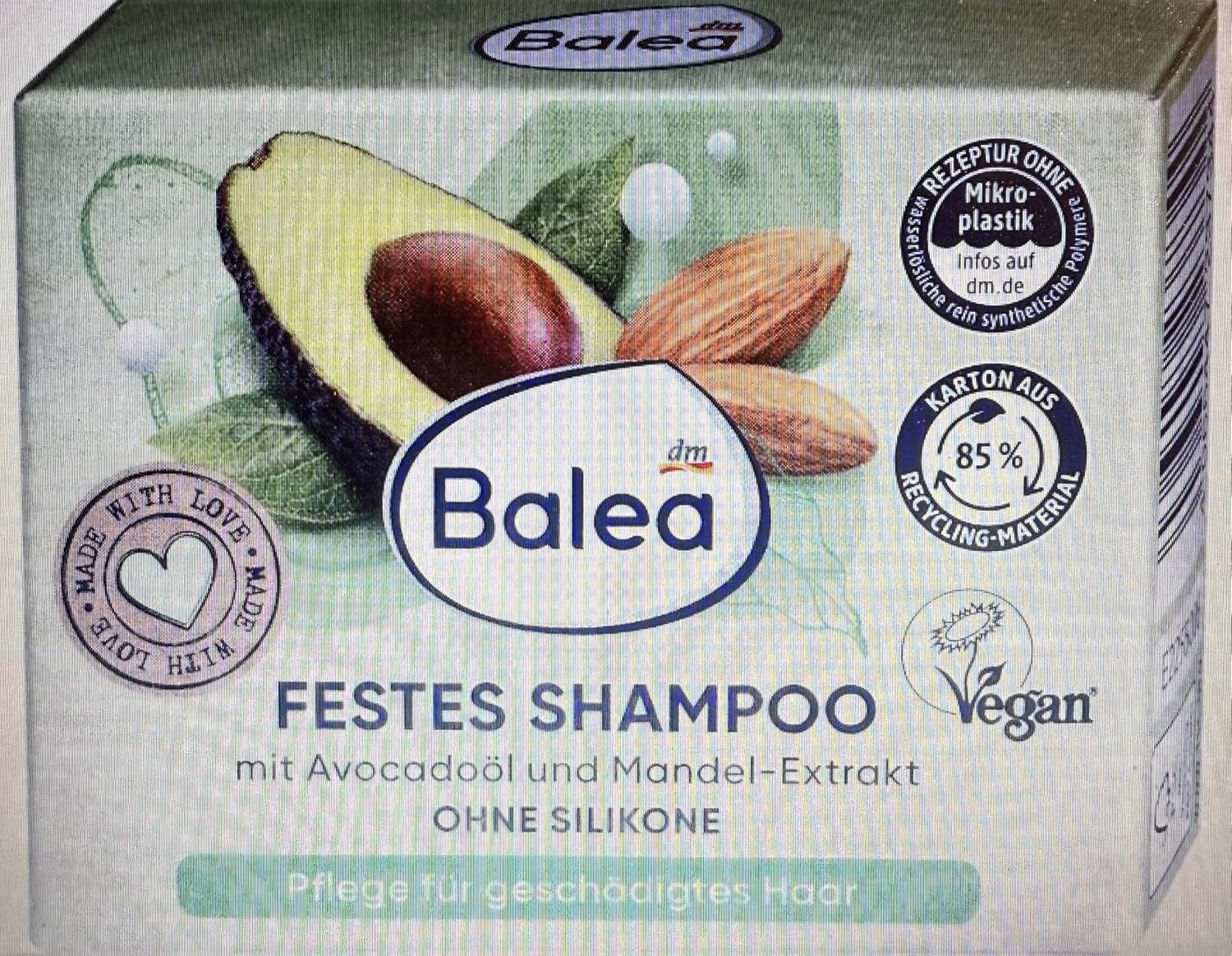 Balea Solid Shampoo Avocado Almond Milk 60g