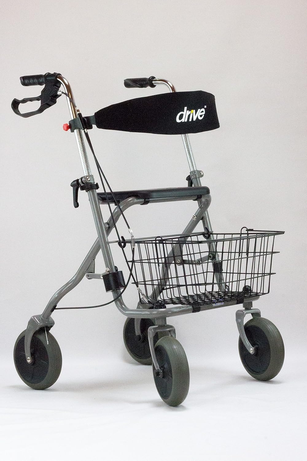 Drive Medical Migo 2G Standard Rollator with Back Strap, 25% Lighter than Comparable Standard Walkers, Grey, Silver