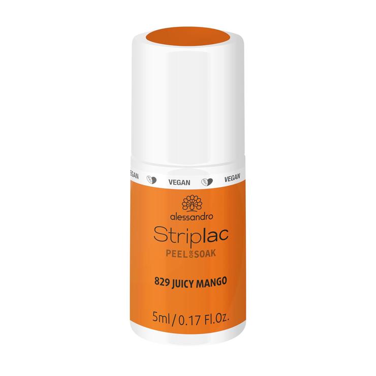 alessandro Striplac Peel or Soak - Sweet Sorbets - Juicy Mango - Vegan - LED Nail Polish in Orange - For Perfect Nails in 15 Minutes, 5 ml