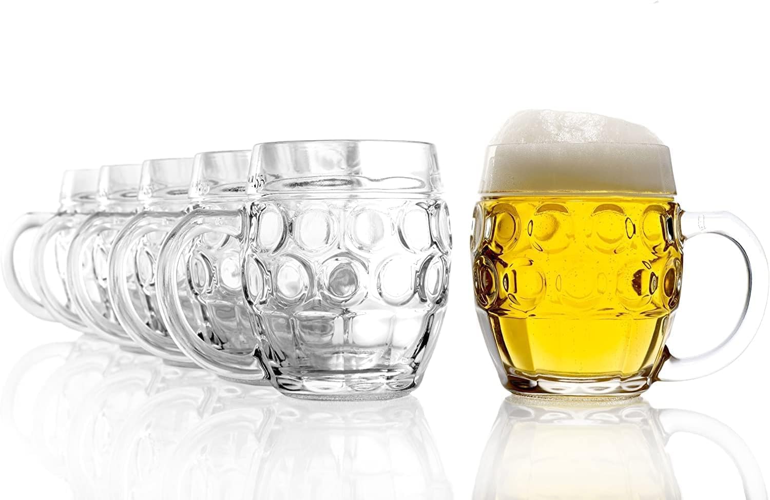 Stölzle Lausitz Store Beer Mug 0.50 L with Sign Tübinger Set of 6