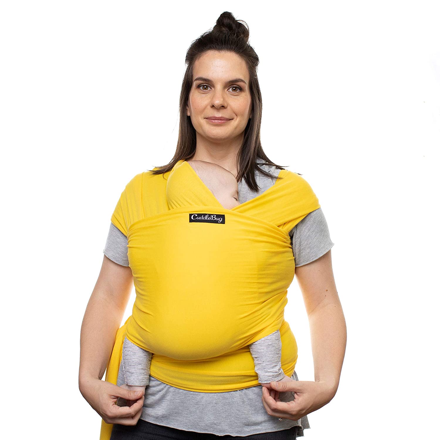 Cuddlebug Baby Carrier Elastic Ring Sling 5 Colours for Newborns yellow