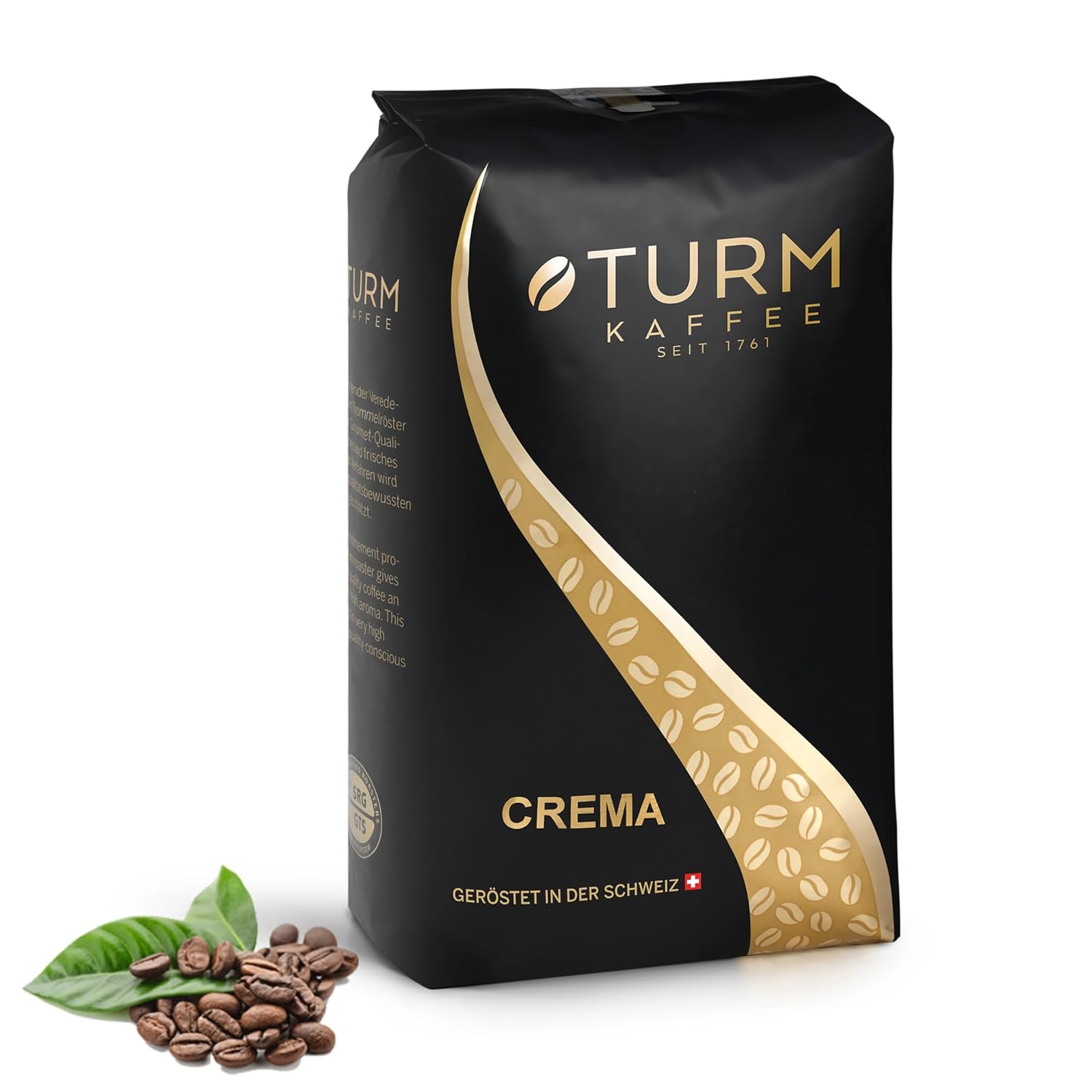 Turm Kaffee Tower Coffee - Crema 1000g | Aromatic Coffee for Café Crema from Fully Automatic | Whole Roasted Coffee Beans | with 90% Arabica Beans