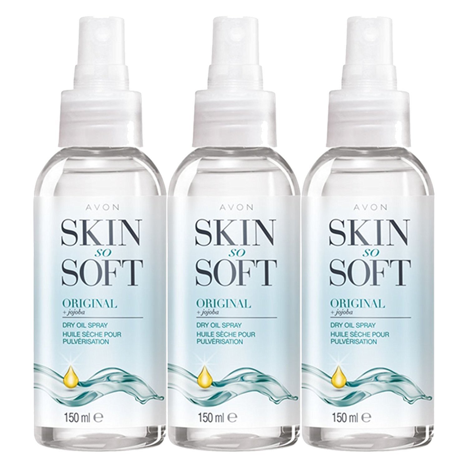 AVON Skin so Soft Original Dry Oil Spray with Jojoba 150ml – pack 3