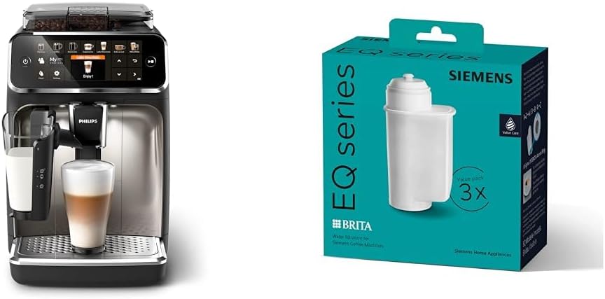 Philips Domestic Appliances 5400 Series Kaffeevollautomat - LatteGo-Milchsystem & Siemens BRITA Intenza Wasserfilter TZ70033A, verringert den Kalkgehalt des Wassers