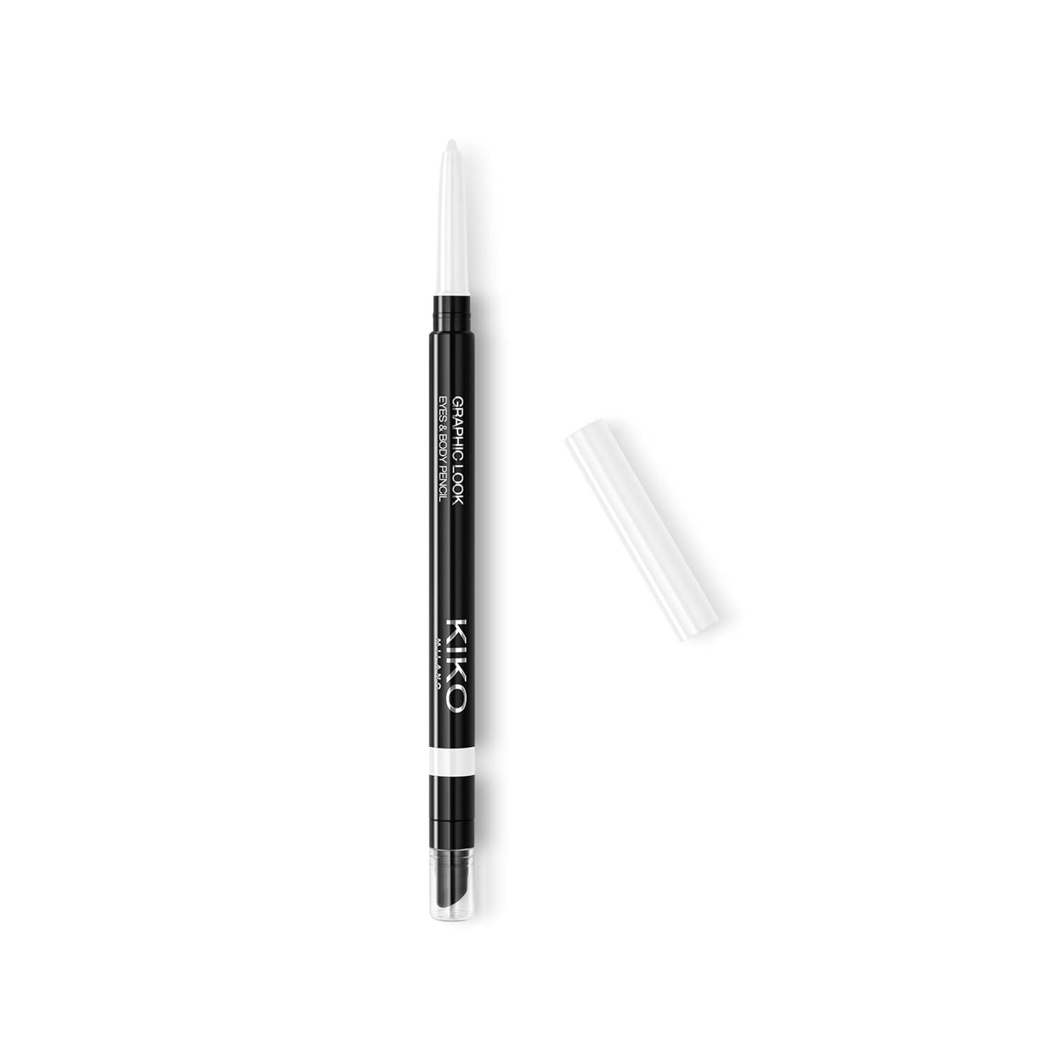 Kiko Milano Graphic Look Eyes & Body Pencil 01 | Pen for Eye Contour and Body, Waterproof with Long Hold