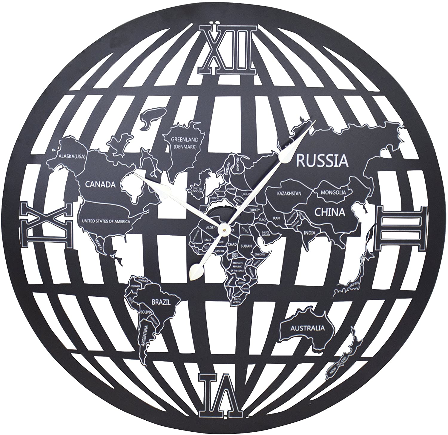 DARO DEKO Daro Decorative Wall Clock World Map Xxl
