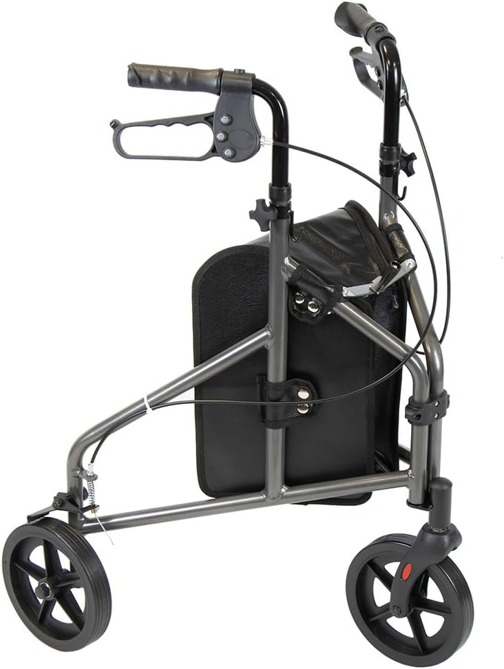 NRS Healthcare NRS 3 Wheel Aluminium Rollator Silver