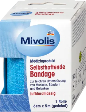 Mivolis Self-adhesive bandage, 6 cm x 5 m (stretched), 1 roll, 1 piece