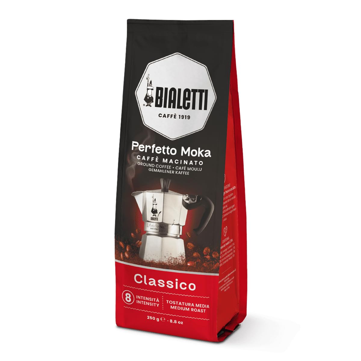Bialetti Store Bialetti Perfetto Moka Classico Ground Coffee, 250 g
