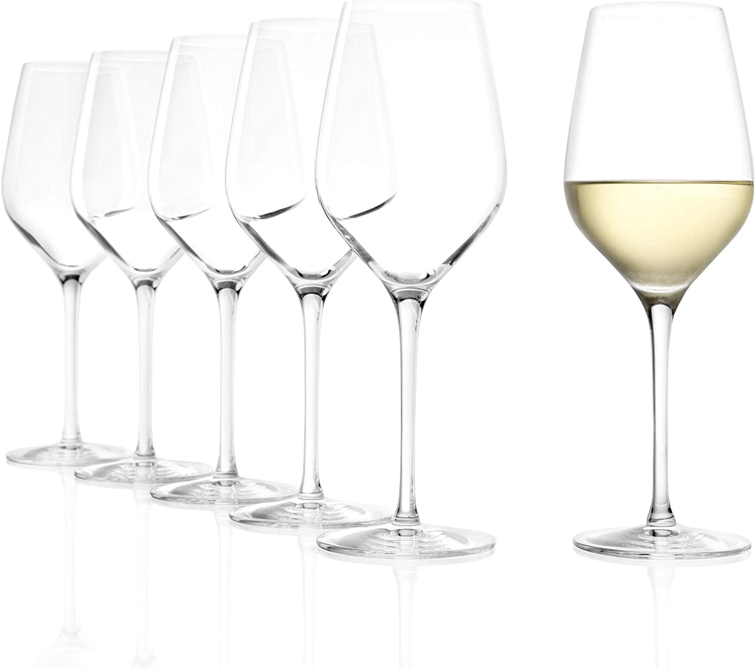 Stölzle Lausitz Exquisit Royal Glasses, Dishwasher Safe Glasses Set, Shatterproof, High Quality Crystal Glass, Highest Quality, Set of 6