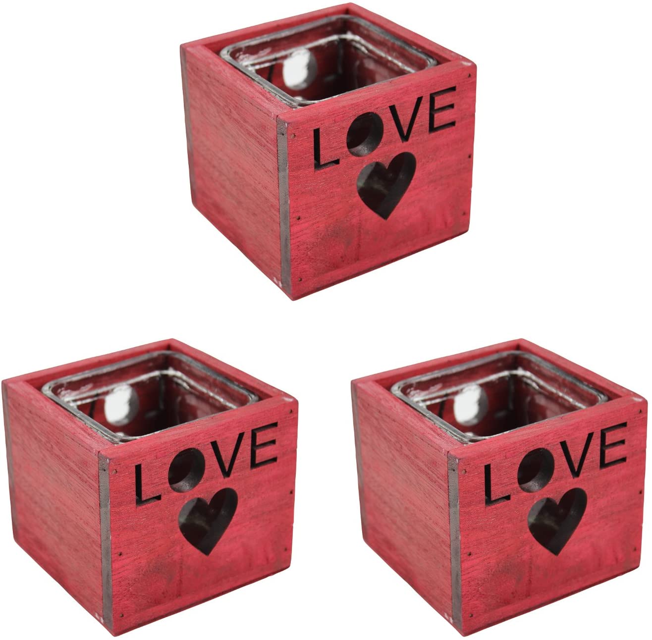 Decoline Love Tea Light Holder Set of 3