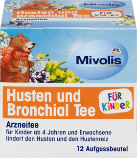 Mivolis Medicinal tea, cough and bronchial tea for children (12 x 1.5 g), 18 g