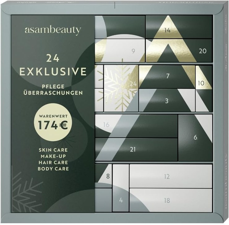 M. Asam ASAM Women Advent Calendar 2024 Women Beauty Cosmetics 24 Gifts Women Women Ladies Girls Including Calirfornia Wave Women's Fragrance