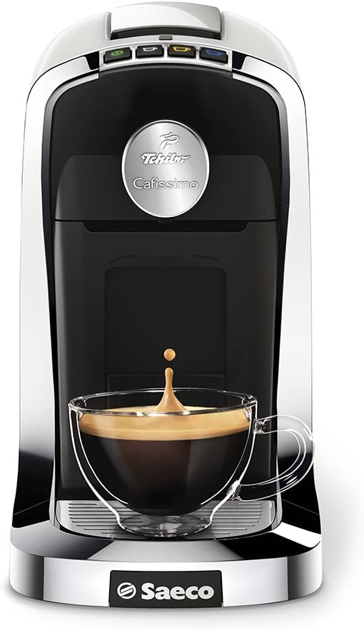 Tchibo Saeco Cafissimo Tuttocaffé Kapselmaschine (für Kaffee, Espresso, Caffé Crema und Tee) weiß