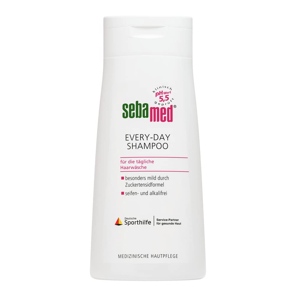 Sebamed Every-Day Shampoo 400 ML, Shampoo for Men And Women, For Daily Hair Washing, Especialy Mild Thanks to Sugar Stenside Formula, More Fullness and Shine, No Microplastic, Made in Germany, ‎white