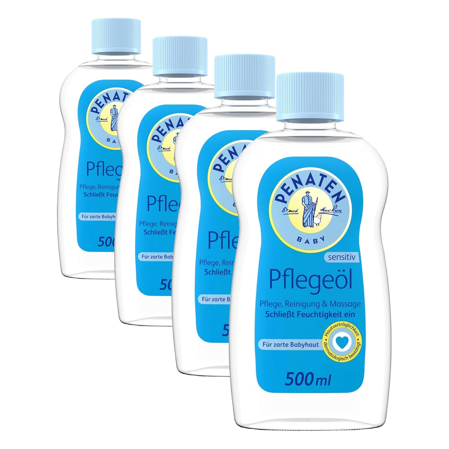 Penaten Nourishing Oil - Ideal for Baby Massage - 1 x 500ml (Pack of 4)