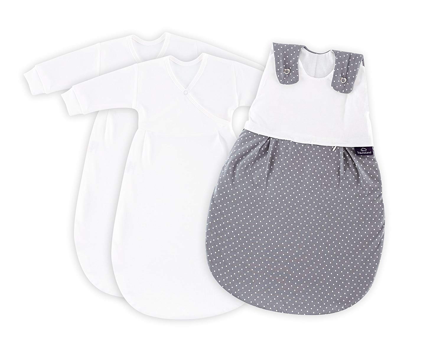 Traeumeland Dreams Country S0100152 Baby Sleeping Bag Love Me 3 Piece Set Grey Size 50/