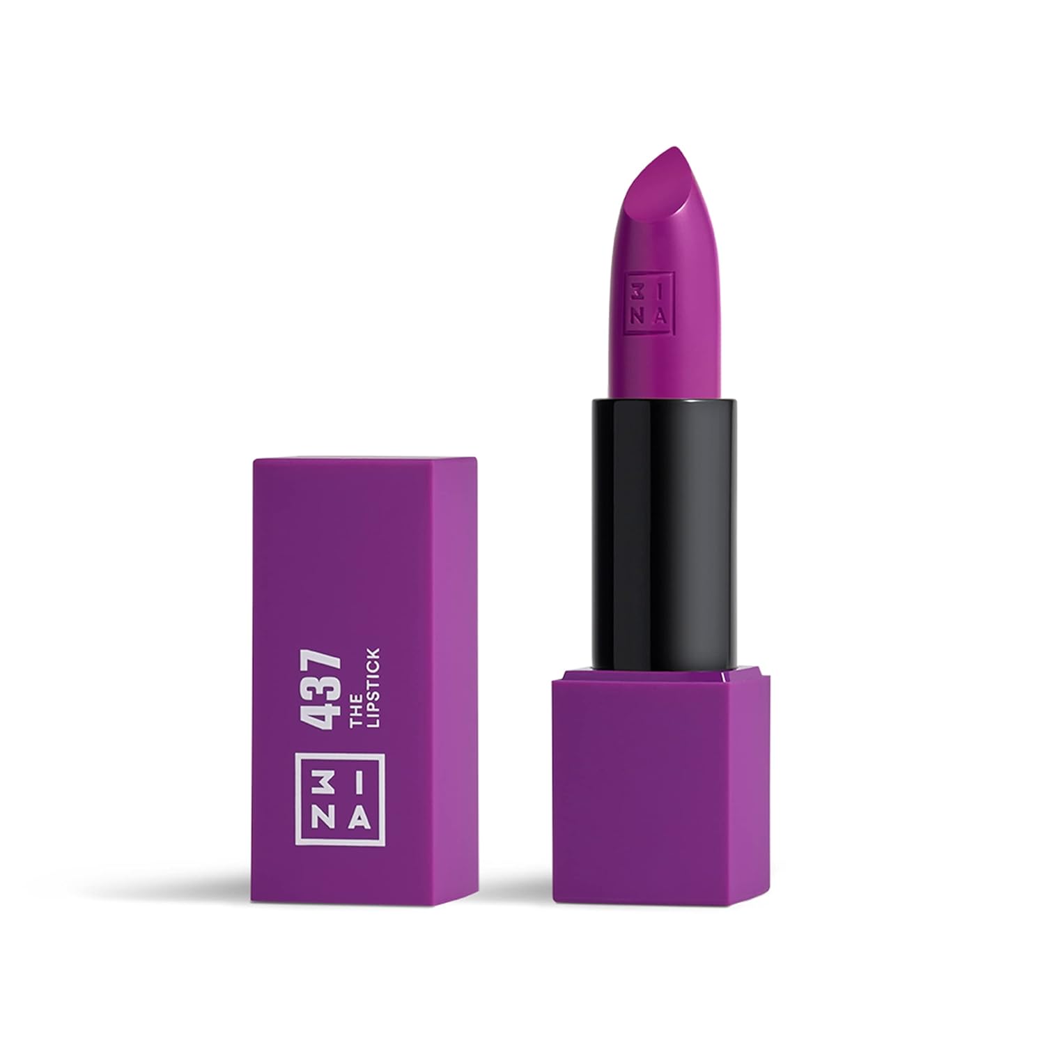 3ina makeup - The Lipstick 437 - Purple Matte Lipstick - Matte Lip Pen with Vitamin E And Shea Butter - Long -Lasting Highly Pigmented Cream - Vanilla Fribrance - Vegan - Cruelty Free
