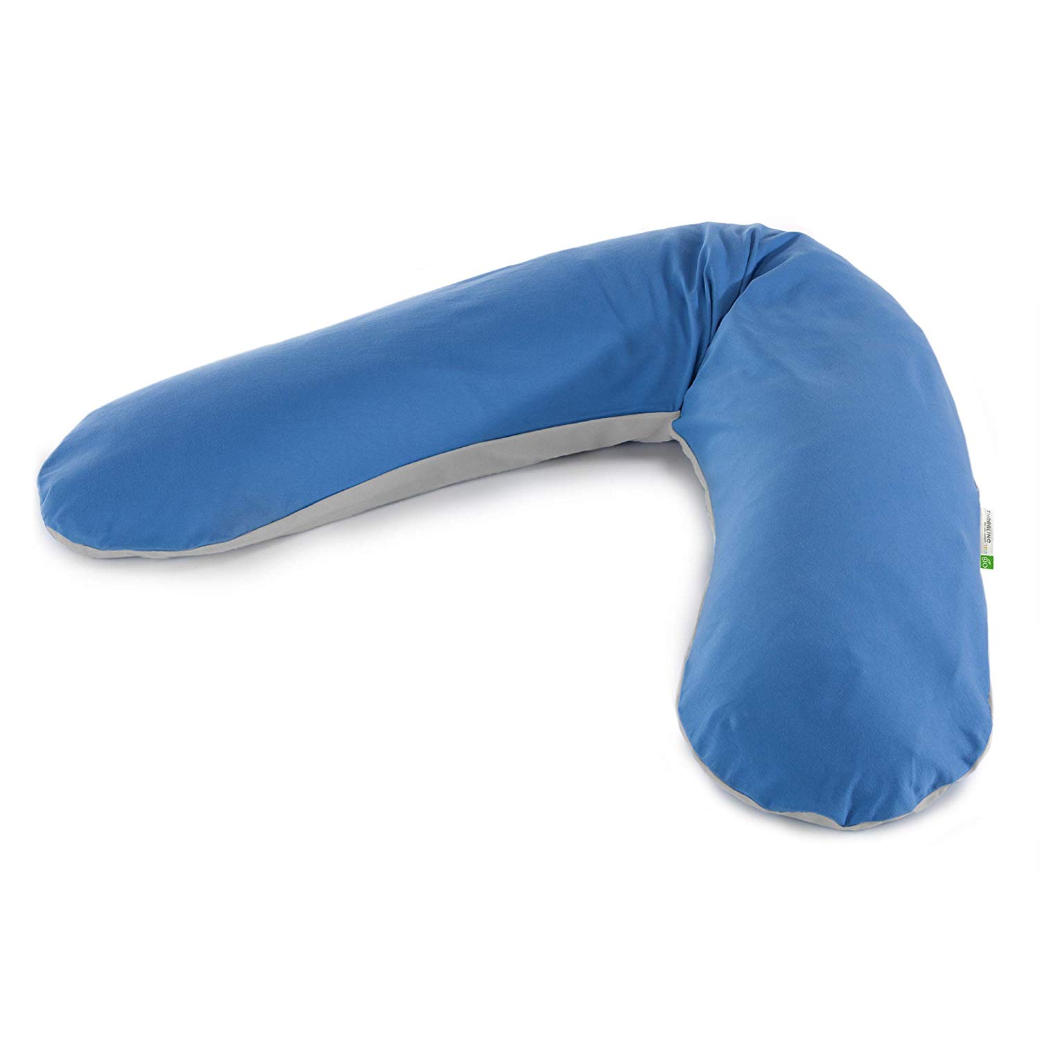 Theraline The Original Theraline 100% Organic Cotton Pillow with Cover Medium Blue/Grey 95