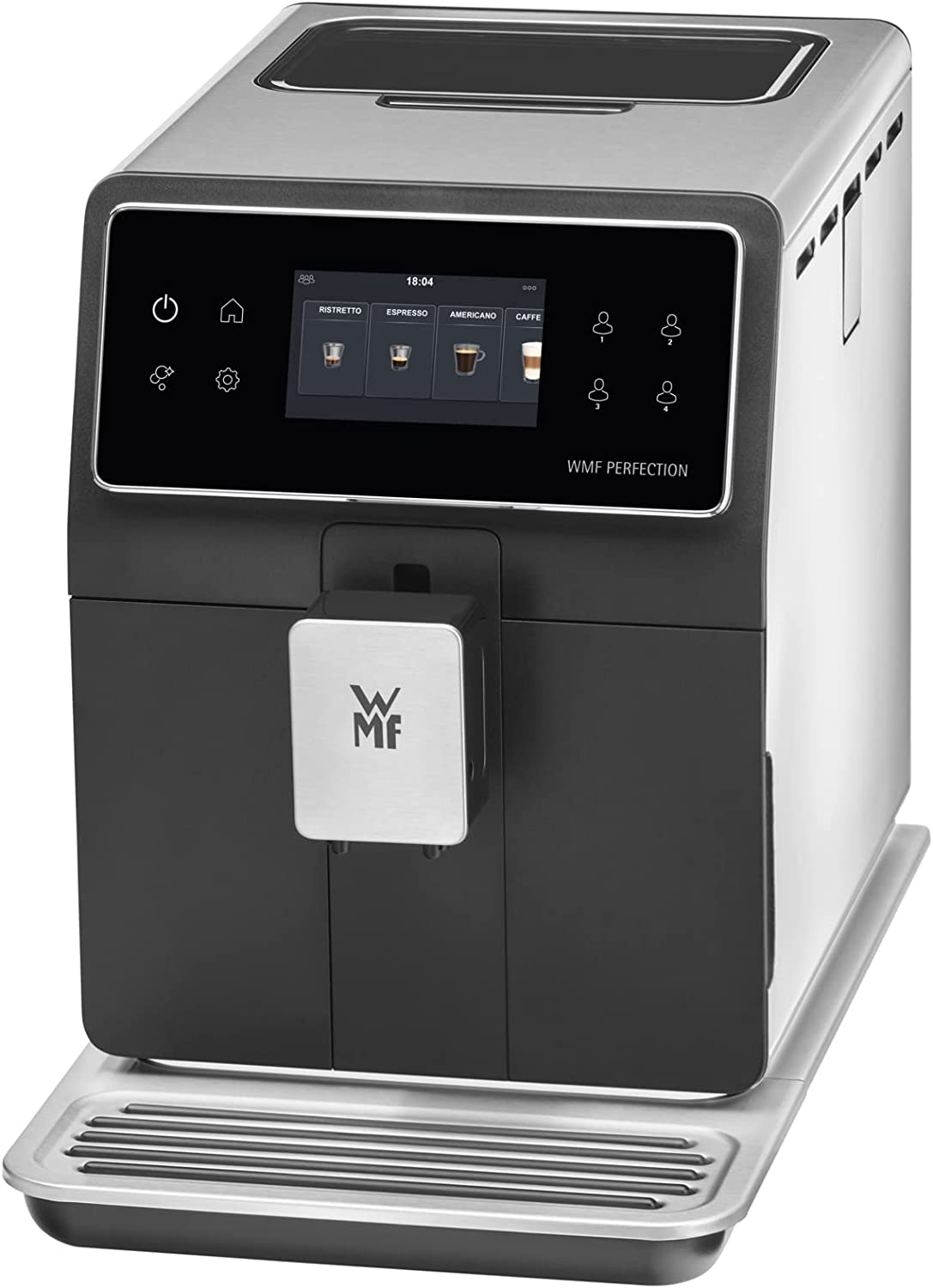 WMF Perfection 840L Fully Automatic Coffee Machine with Milk System, 15 Drink Specialities, Double Thermal Block, Stainless Steel Grinder, User Profile Storage