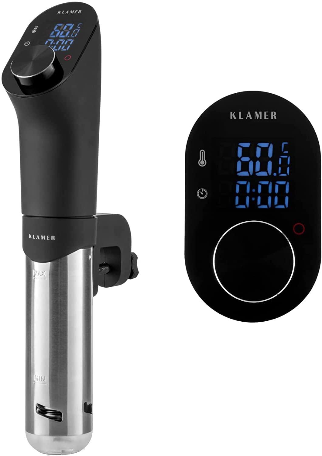 KLAMER Sous Vide Stick, 1200 Watt Waterproof Sous Vide Cooker with 20-95°C Temperature Control, Timer Function and LED Display