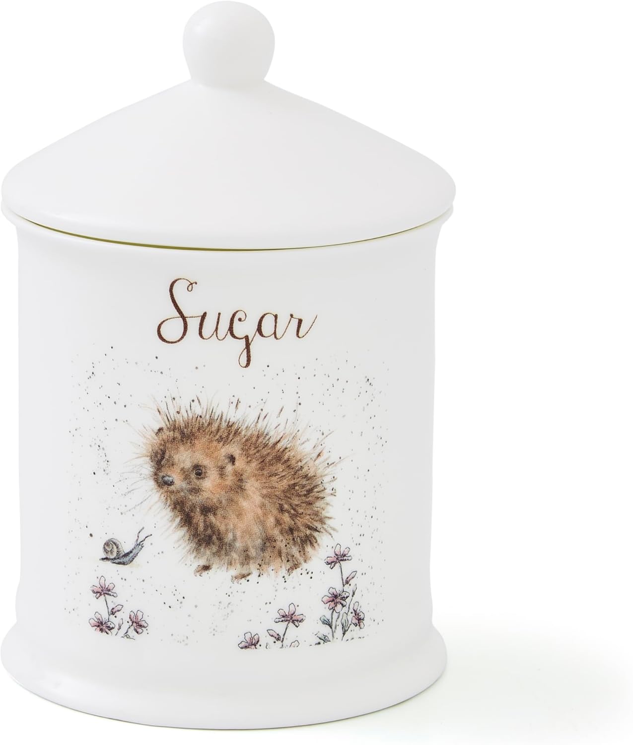 Wrendale by Royal Worcester Sugar Canister (Hedgehog), Bone China Multi-Colour, 10.5 x 10.5 x 15.5 cm