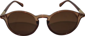 SUNDANCE sunglasses adults transparent brown with brown tinted lenses, 1 piece