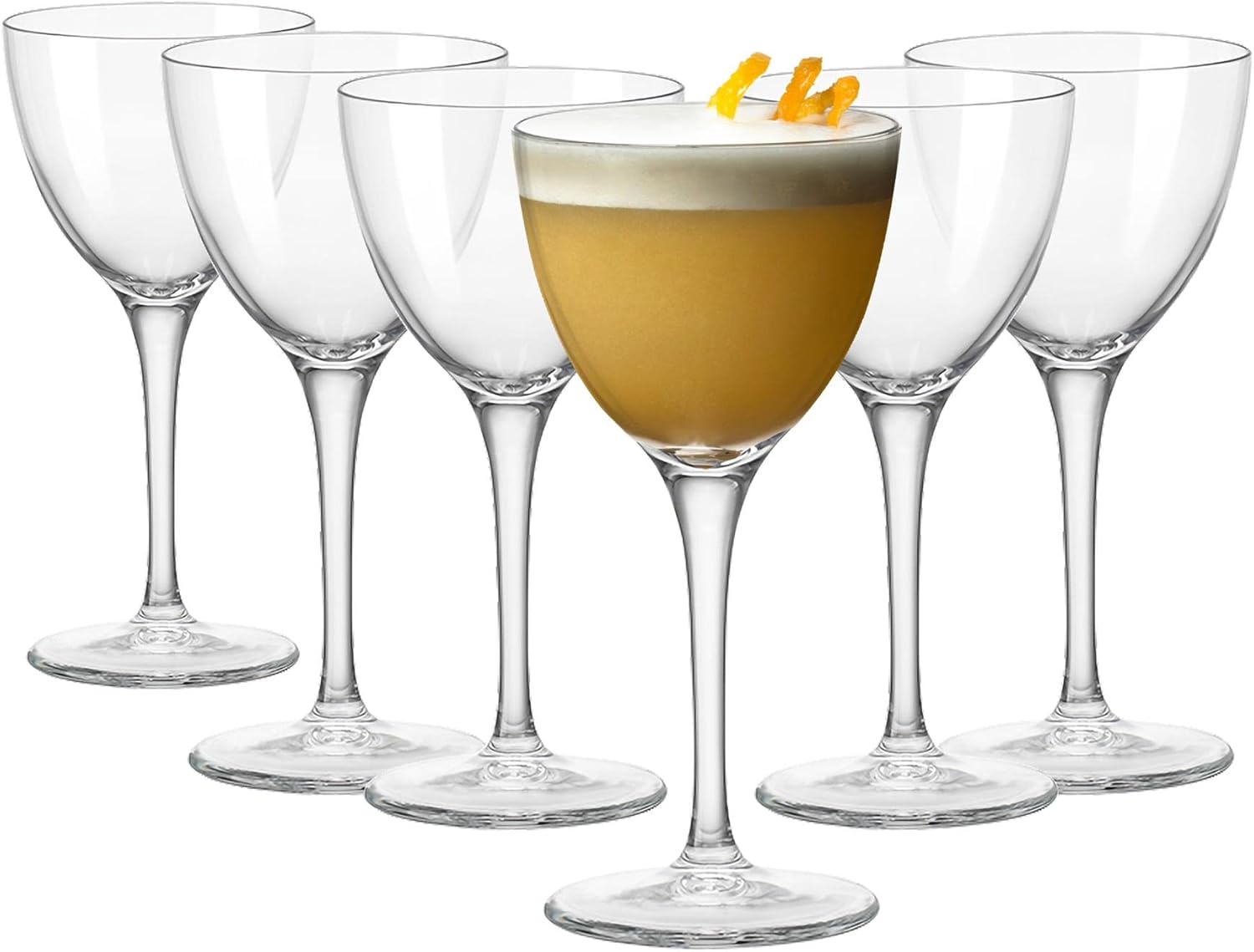 Bormioli Rocco 91281 Novecento Nick&Nora Set of 6 Glasses, Glass, Cl15.5