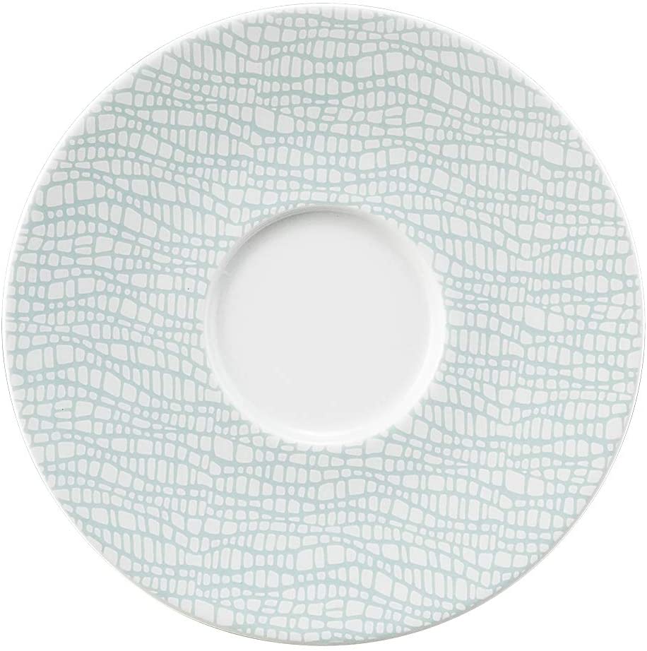 Seltmann Weiden 001.743846 Fashion Green Chic Combi Saucer 16.5 cm White/Turquoise