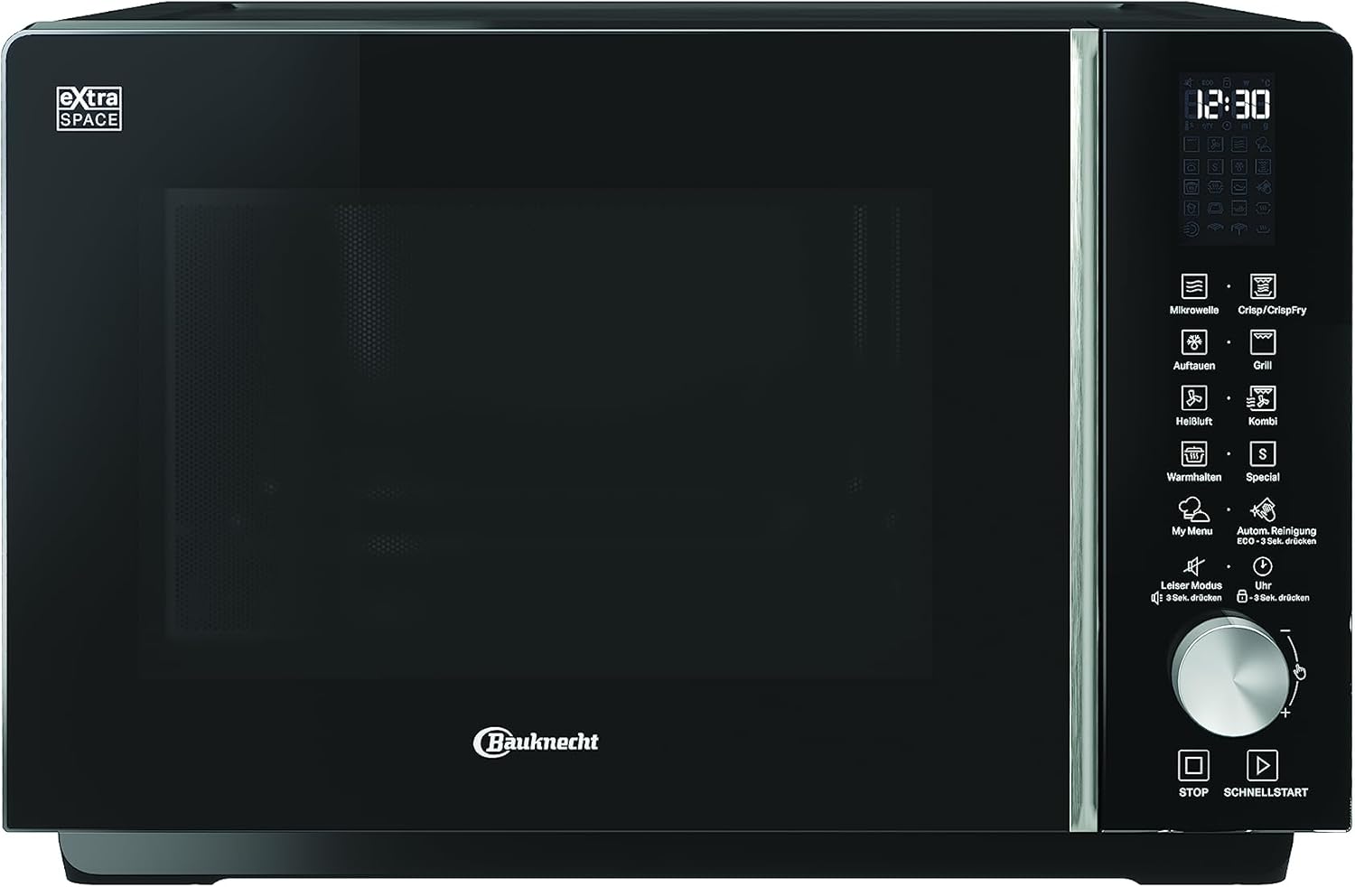 Bauknecht MF 258 B Microwave/Extra Space: Combination without Turntable/My Menu/Crisp/Crisp Fry/Special Programs/Hot Air/Quartz Grill/Auto Clean/Automatic Recipes/25 L