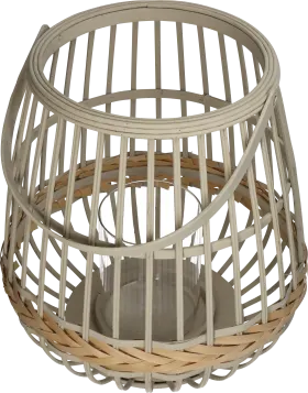 Dekorieren & Einrichten Decorate & set up lantern made of bamboo, greige (29.5x29.5x32 cm), 1 piece