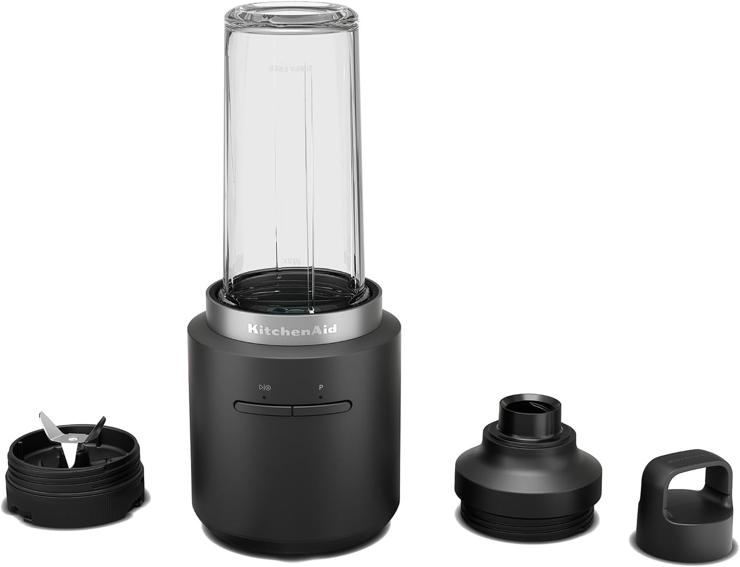 KitchenAid Go | Cordless portable stand mixer with battery | new | BPA-free plastic container with 473 ml capacity | Black Matt