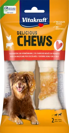 Vitakraft Dog snack chewing knot delicious CHEWS with chicken (2 pieces) size M, 70 g