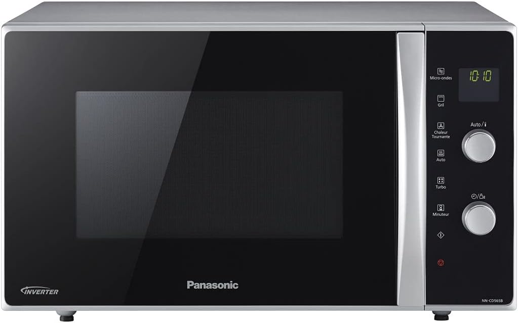 Panasonic Store Panasonic NN-CD565BEPG 3-in-1 Combined Oven 27L Inverter, Heat 100-220°C, Quartz Grill 1300W, Microwave 1000W, Crispy Baking Dish, Turntable 34cm, Black - Version FR