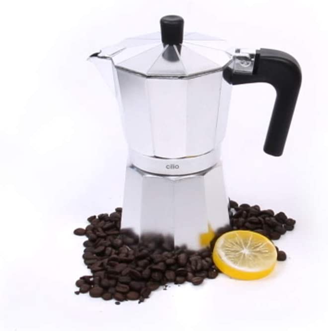 Cilio Premium Classico Aluminium Induction Stove Top Espresso Coffee Maker Pot 6Cup