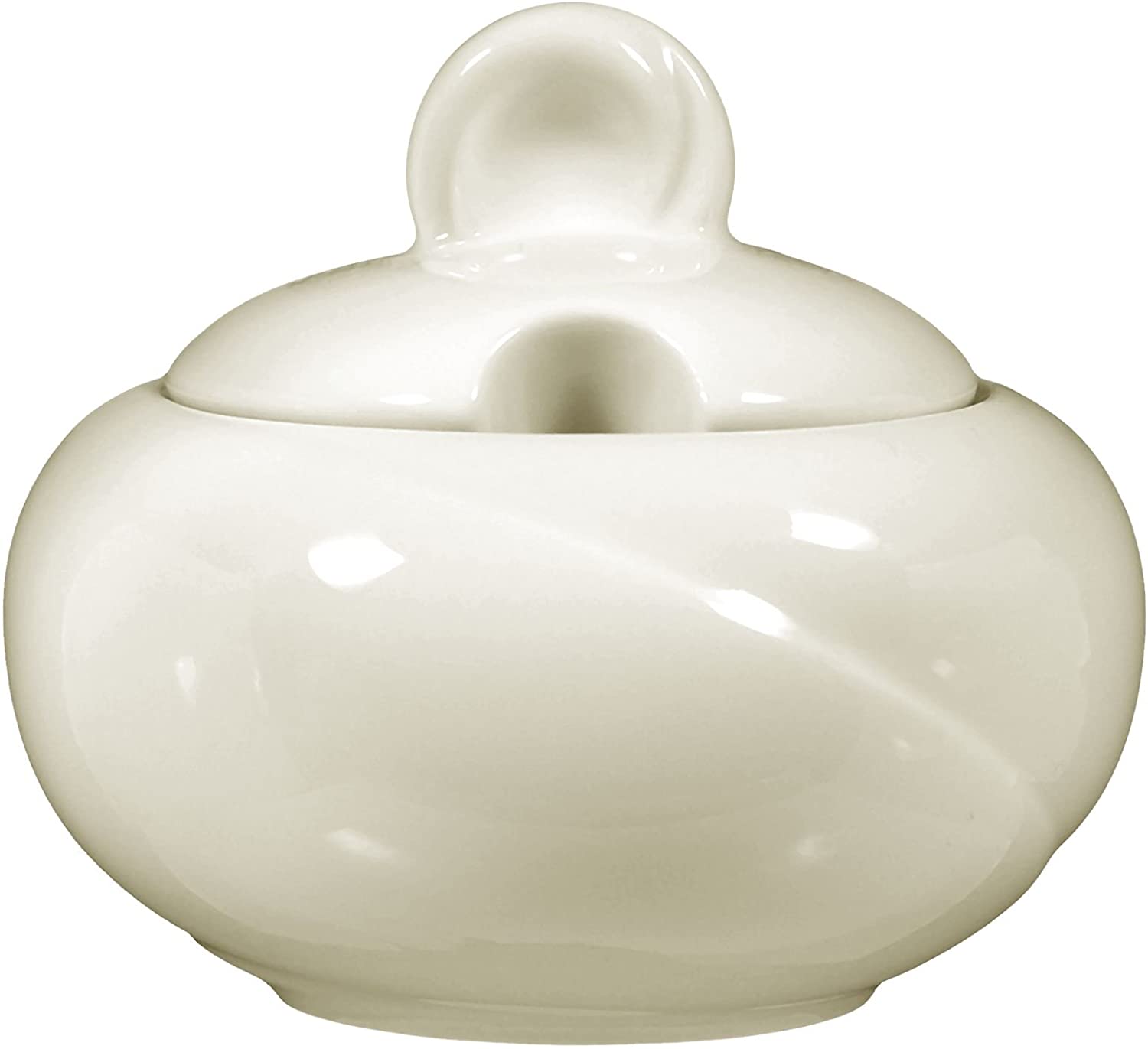 Sugar Bowl 9.8 cm Luxor Fine Cream Collar by Seltmann Weiden